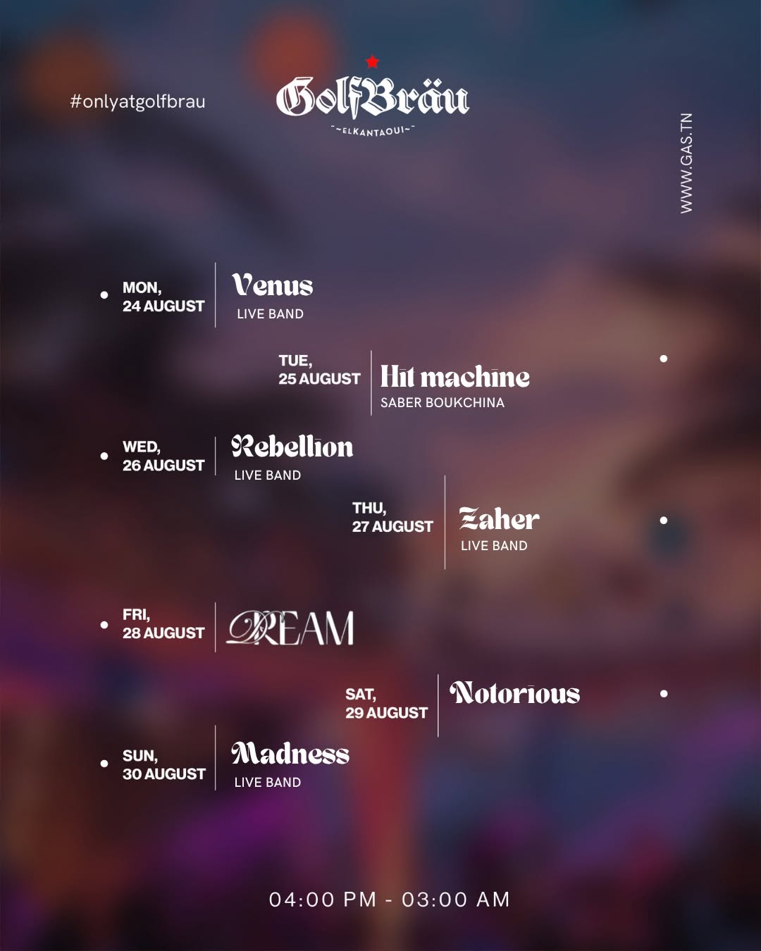 Programme Golf Bräu